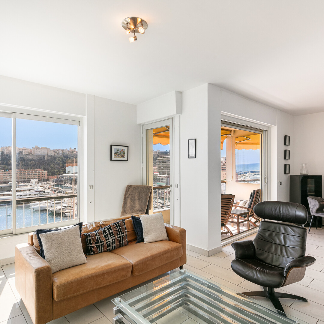 Location Exclusivité 4 pièces familial avec vue panoramique sur le Port de Monaco