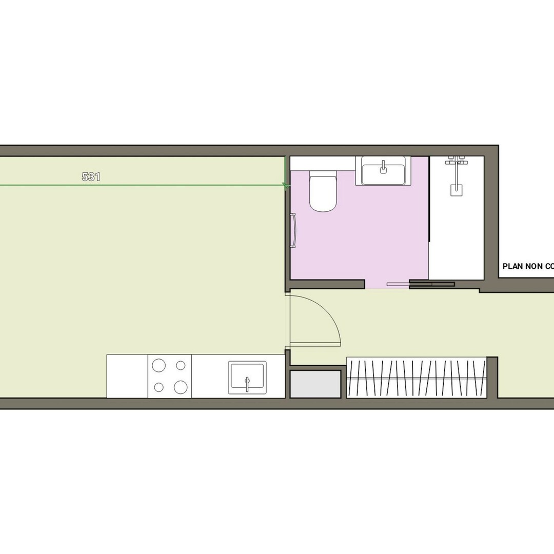 Studio rénové proche centre