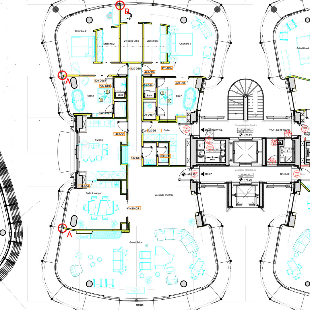 Appartement de luxe à étage complet